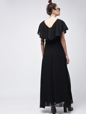 ruffled overlay maxi dress - 15908201 - Standard Image - 4