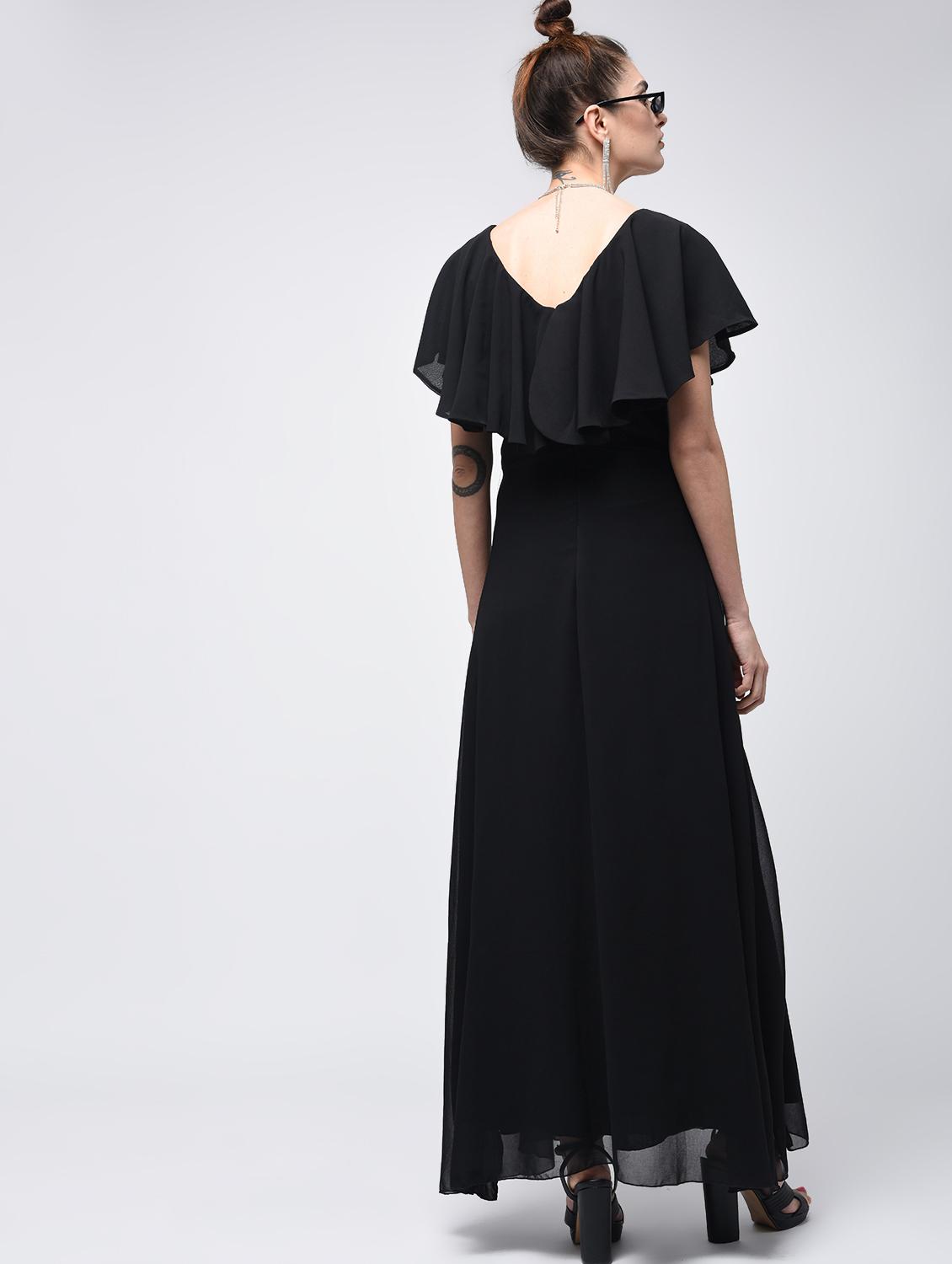 ruffled overlay maxi dress - 15908201 - Zoom Image - 4