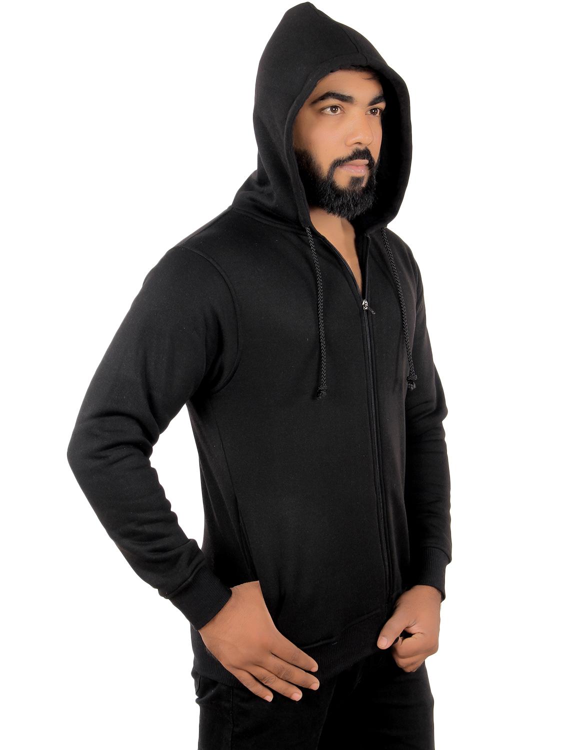 black fleece sweatshirt - 15908335 - Zoom Image - 4