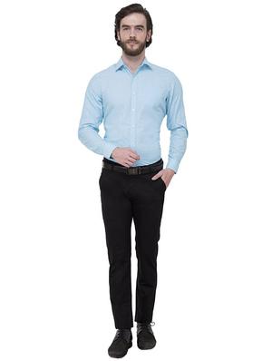 light blue solid formal shirt - 15908483 - Standard Image - 4