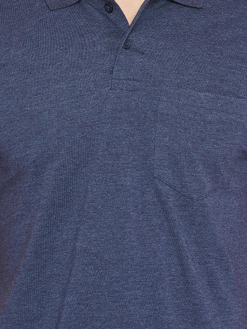 blue cotton pocket t-shirt - 15910030 - Zoom Image - 4