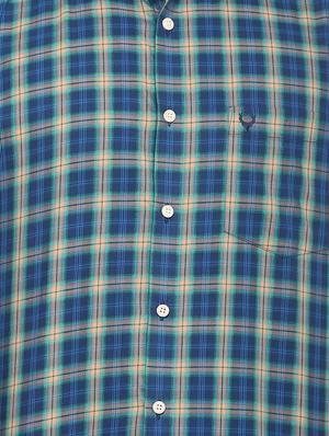 blue checkered casual shirt - 15910541 - Standard Image - 4
