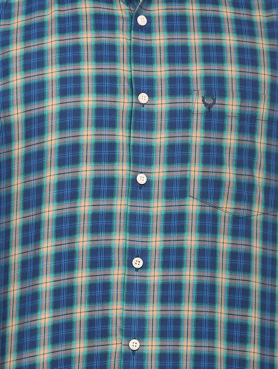 blue checkered casual shirt - 15910541 - Zoom Image - 4