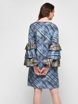layered bell sleeved shift dress - 15911171 - Standard Image - 4