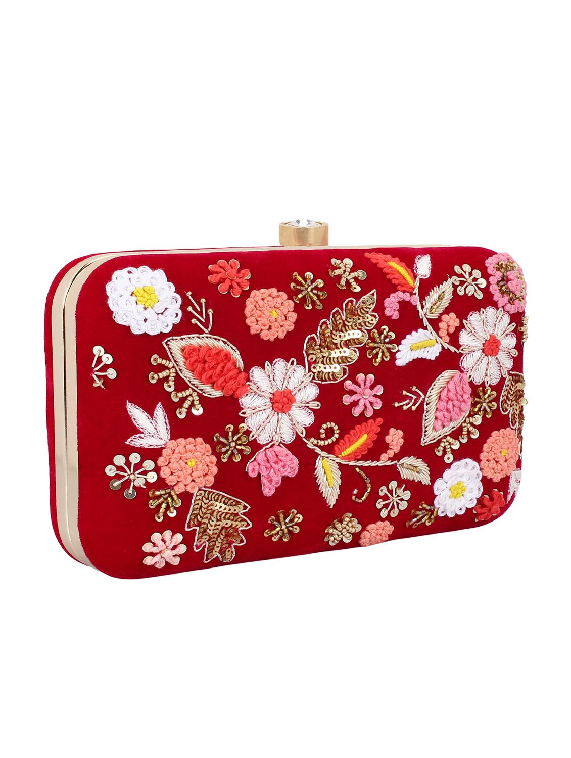 red metal ethnic clutch - 15912355 - Zoom Image - 4
