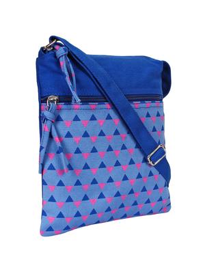 blue canvas printed sling bag - 15912377 - Standard Image - 4