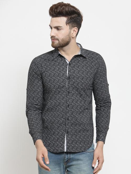 black printed casual shirt - 15912419 - Standard Image - 1