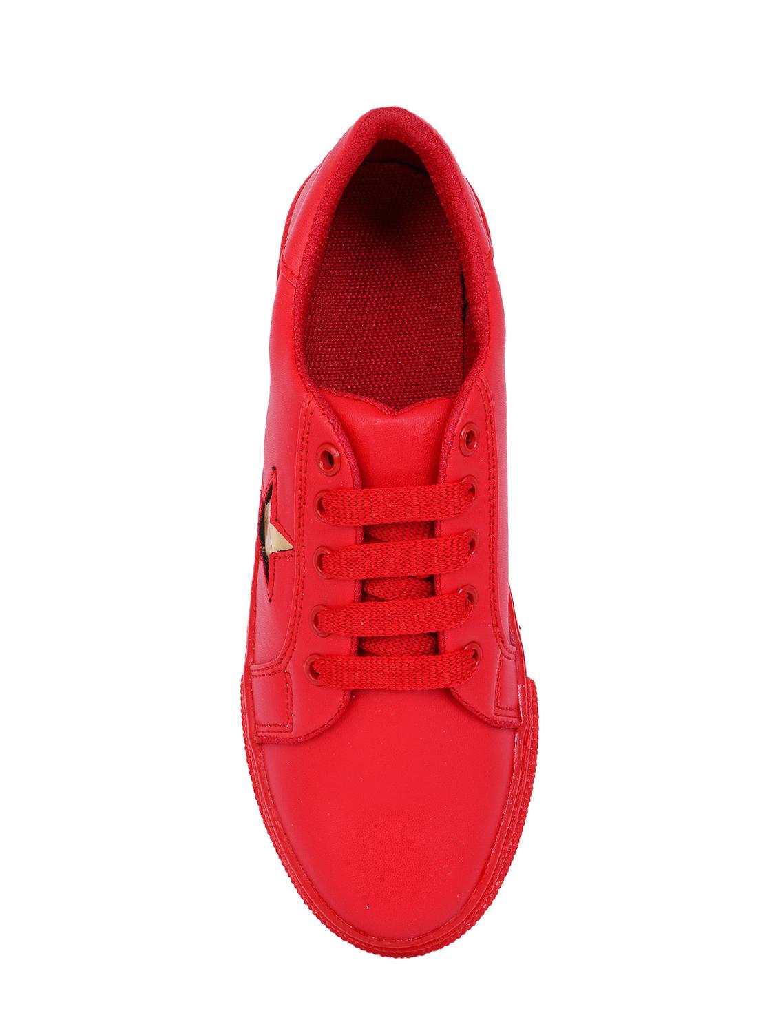 red lace-up sneakers - 15912924 - Zoom Image - 4