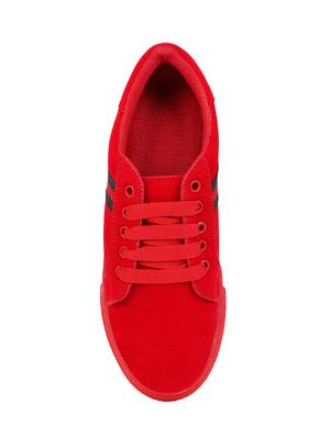 red lace-up sneakers - 15912930 - Standard Image - 4