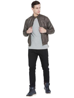 green leather biker jacket - 15913531 - Standard Image - 4