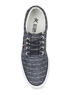 grey canvas lace up sneakers - 15913539 - Standard Image - 4