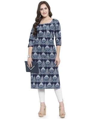 Printed straight kurta - 15913916 - Standard Image - 4