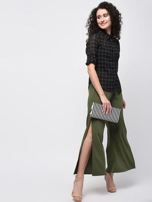 roll up sleeved grid pattern shirt - 15915478 - Standard Image - 4