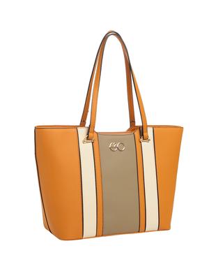orange leatherette (pu) regular tote - 15916100 - Standard Image - 4