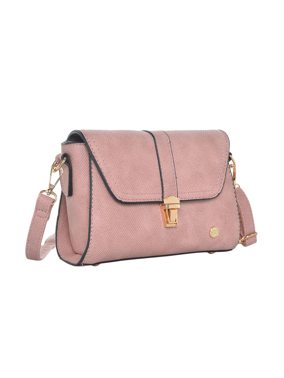 pink leatherette (pu) regular sling bag - 15916107 - Zoom Image - 4
