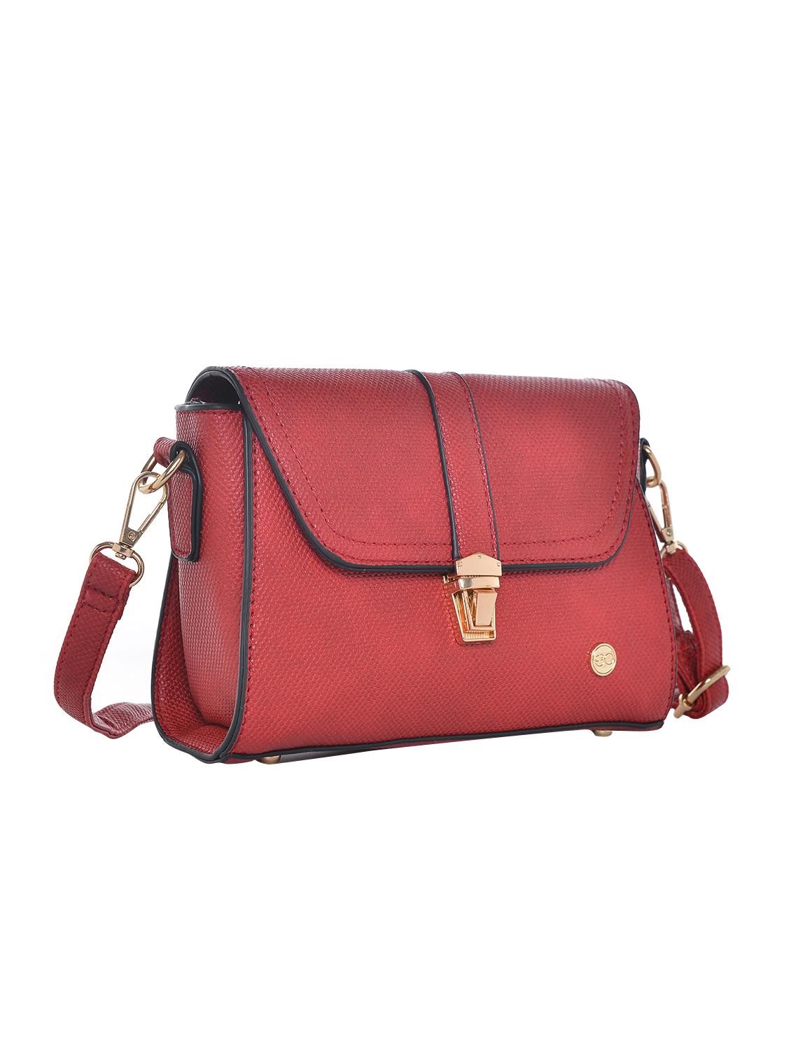 red leatherette (pu) regular sling bag - 15916109 - Zoom Image - 4