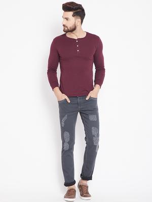 grey denim ripped jeans - 15916796 - Standard Image - 4