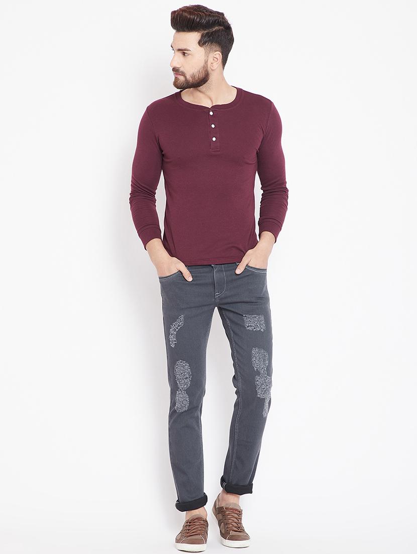 grey denim ripped jeans - 15916796 - Zoom Image - 4