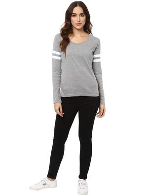varsity striped round neck tee - 15918669 - Standard Image - 4