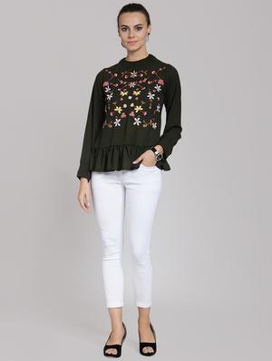 smocking detail embroidered top - 15919080 - Standard Image - 4