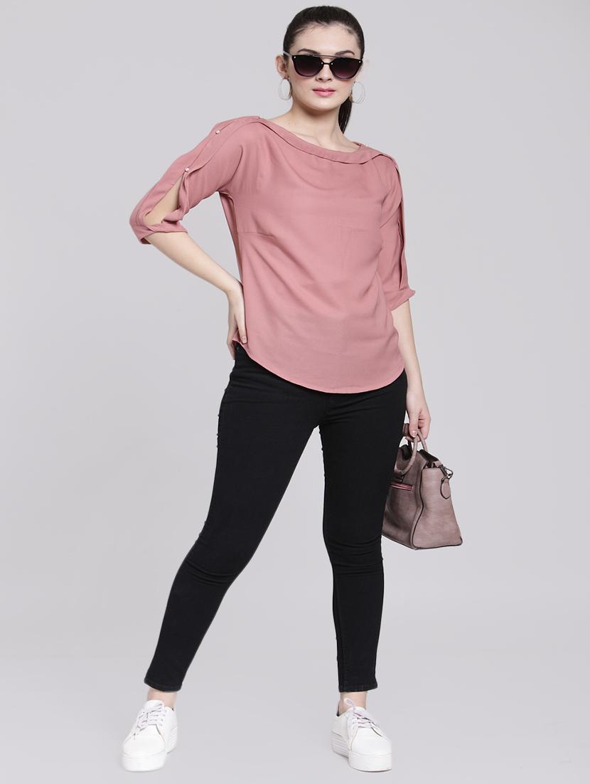 boat neck pearl embellished top - 15919119 - Zoom Image - 4