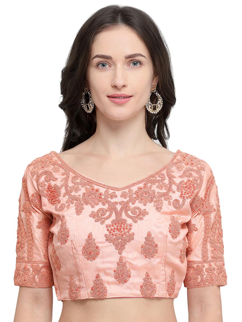 Tonal embroidered a-line lehenga - 15919852 - Zoom Image - 4