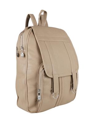 beige leatherette (pu) regular backpack - 15920411 - Standard Image - 4
