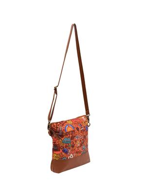 multi colored canvas printed sling bag - 15920762 - Standard Image - 4