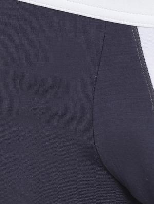 steel grey cotton modal spandex trunks - 15921793 - Standard Image - 4