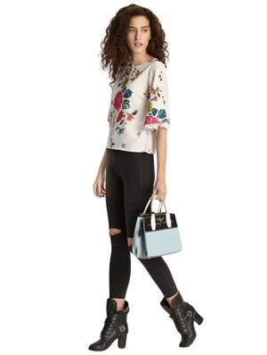 Floral bell sleeved top - 15921959 - Standard Image - 4