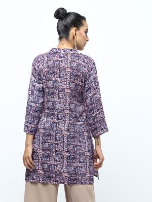 printed straight kurti - 15922554 - Standard Image - 4