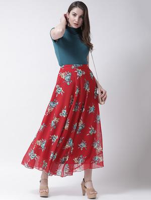 Floral printed flared skirt - 15922993 - Standard Image - 4