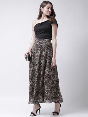 Animal printed flared skirt - 15922994 - Standard Image - 4