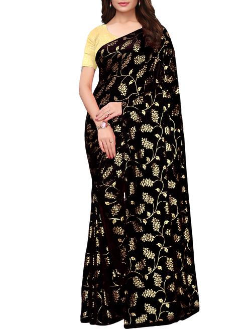 floral printed saree with blouse - 15923438 - Standard Image - 1