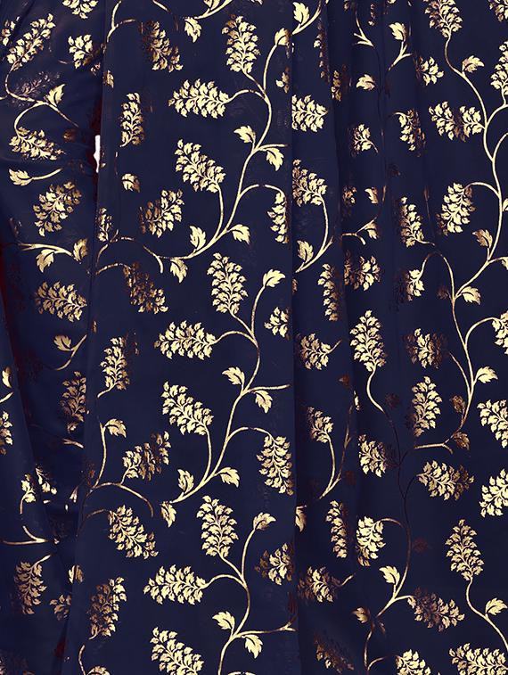 floral printed saree with blouse - 15923440 - Zoom Image - 4