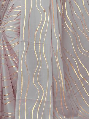 geometric printed saree with blouse - 15923446 - Standard Image - 4