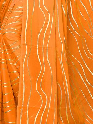 geometric printed saree with blouse - 15923452 - Standard Image - 4