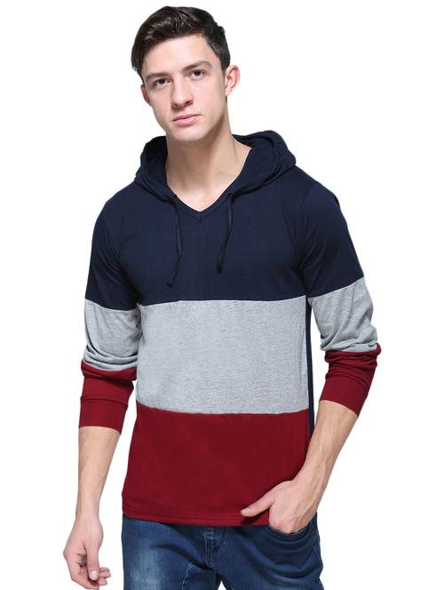 multicolor cotton color block tshirt - 15923988 - Standard Image - 1