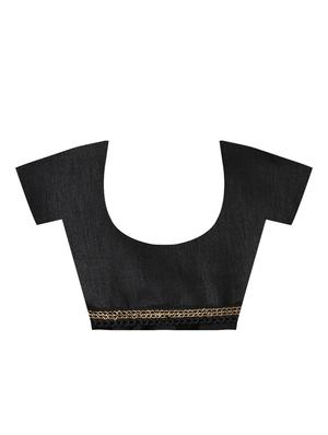 ruffle border grey saree with blouse - 15924778 - Standard Image - 4