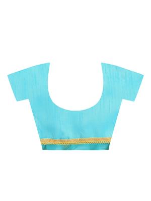 ruffle border yellow fusion saree with blouse - 15924781 - Standard Image - 4