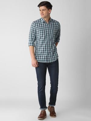 blue cotton blend plain jeans - 15924821 - Standard Image - 4