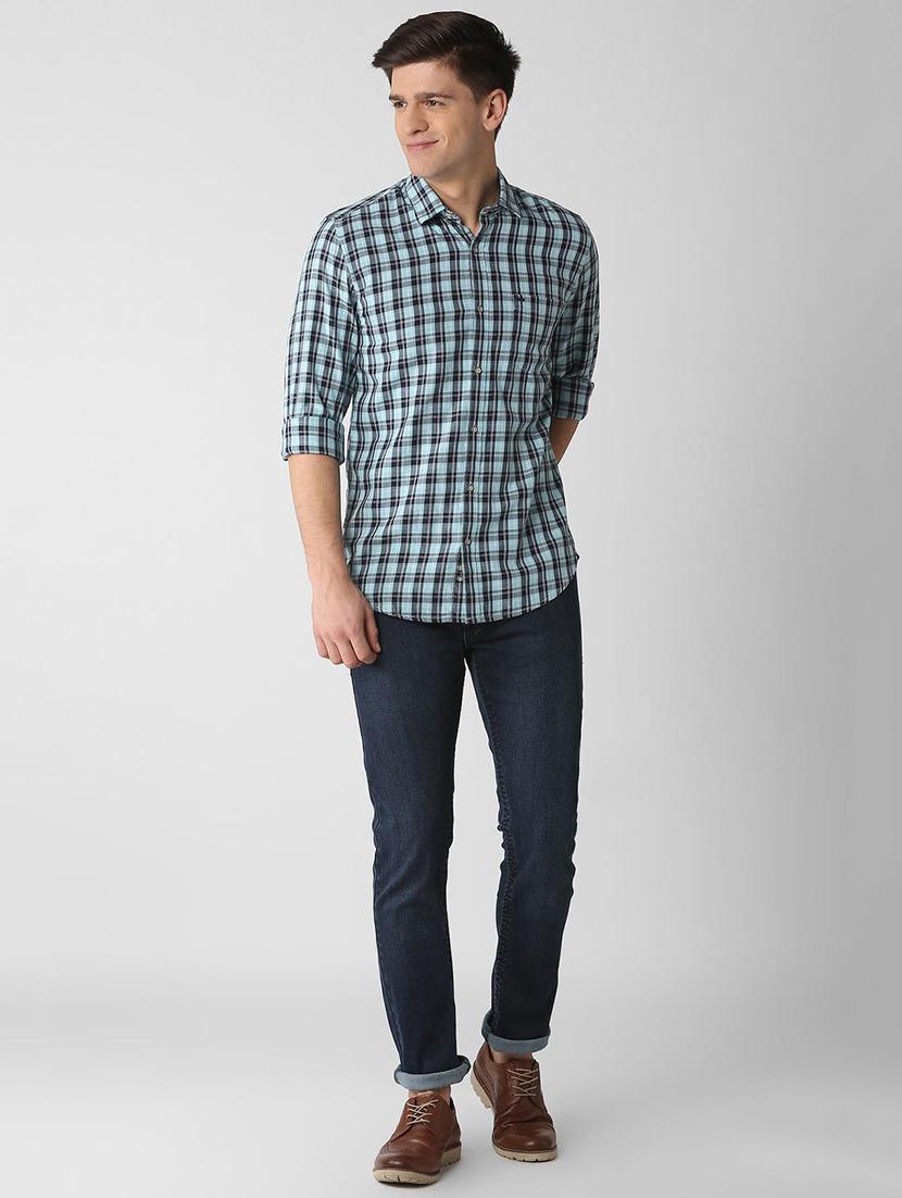 blue cotton blend plain jeans - 15924821 - Zoom Image - 4