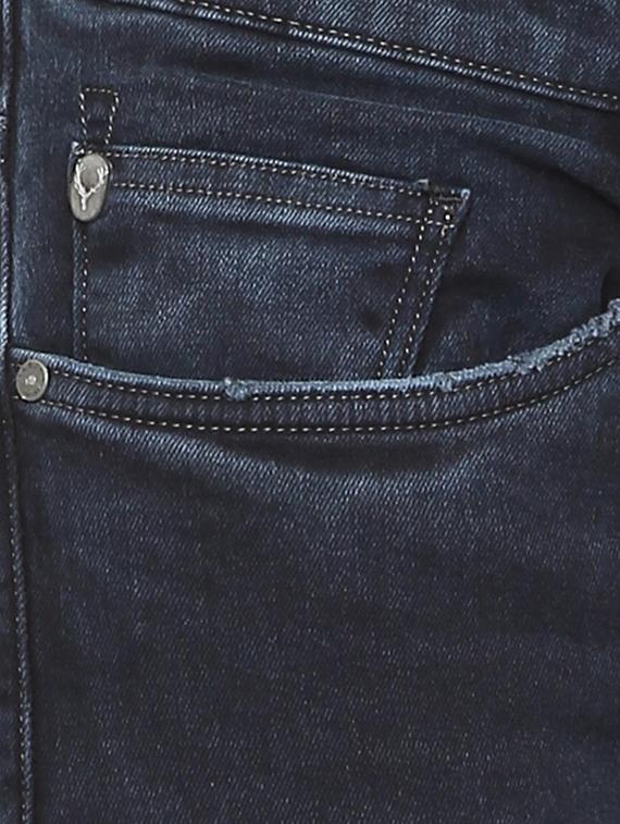 blue cotton blend washed jeans - 15924835 - Zoom Image - 4
