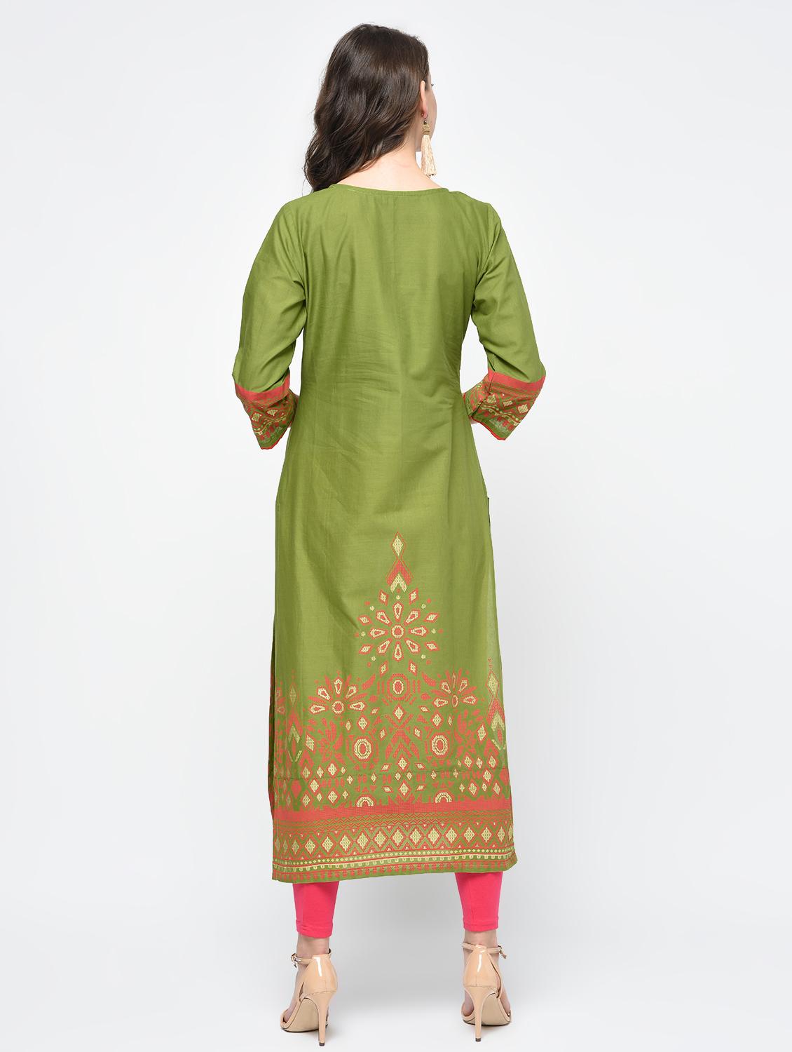 Printed straight kurta - 15925460 - Zoom Image - 4