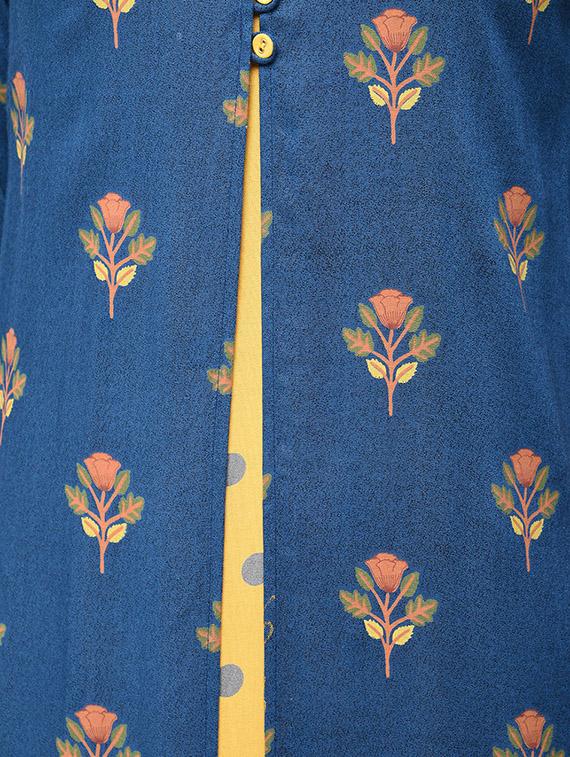 floral printed layered kurta with palazzo set - 15926923 - Zoom Image - 4