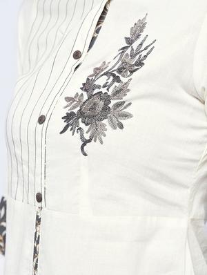 embroidered layered bell sleeved kurta palazzo set - 15926934 - Standard Image - 4