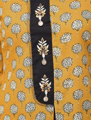 Printed front slit kurta with palazzo set - 15926956 - Standard Image - 4