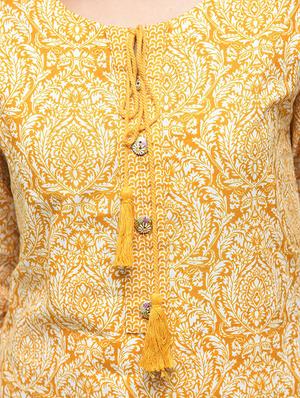 printed kurta with palazzo set - 15926982 - Standard Image - 4