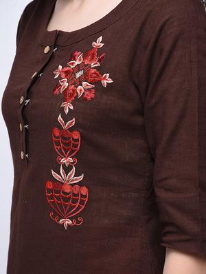 embroidered kurta with palazzo set - 15927027 - Standard Image - 4