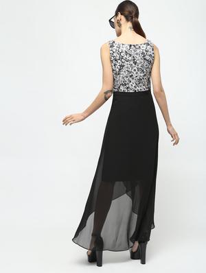 pleat detail floral high low dress - 15928061 - Standard Image - 4